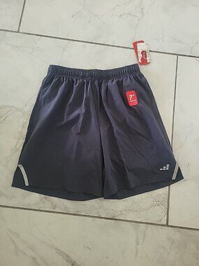 BCG Running Shorts Mens Small Dark Grey Lined Athletic Draw String Elastic Waist